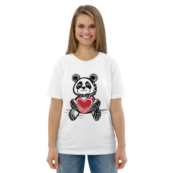 Unisex-Bio-Baumwoll-T-Shirt Panda Veronika